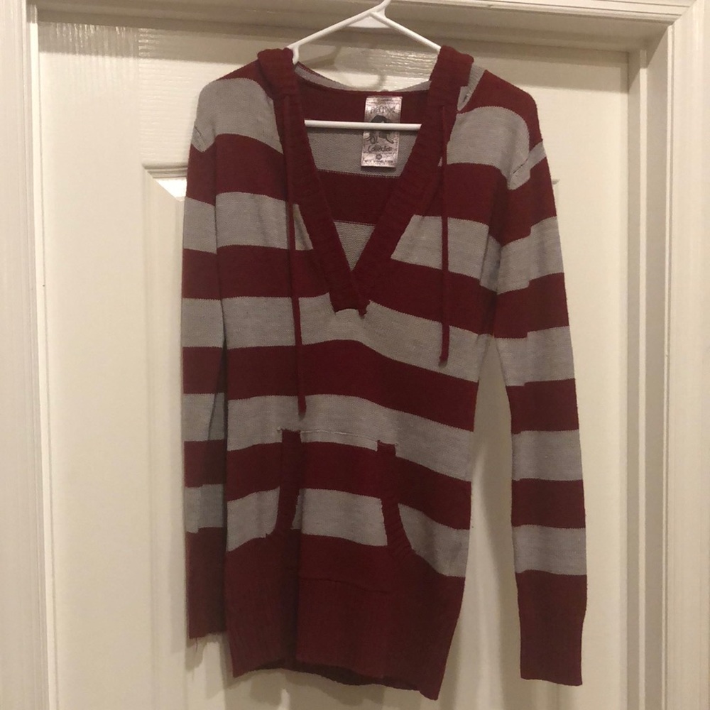 Red Paint Hooded Sweater